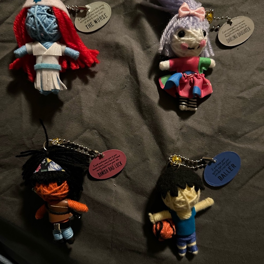 4 Watchover Voodoo Doll Bag Charm/Key Chains.               $60 set/or $20 each